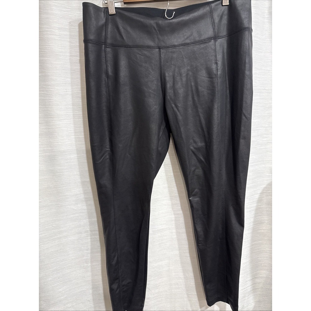 Athleta Delancey Shine Tight Leggings Womens XL Black High Rise Pull On Pant